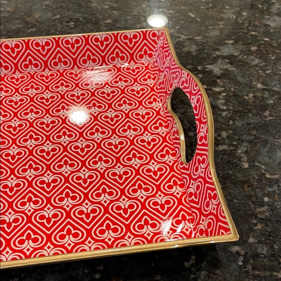Decorative Red and Blue Pottery Barn Patterned Trays - Picture 7 of 11